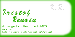 kristof renoiu business card